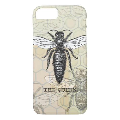 Queen Bee Bug Insect Bees Illustration iPhone 87 Case