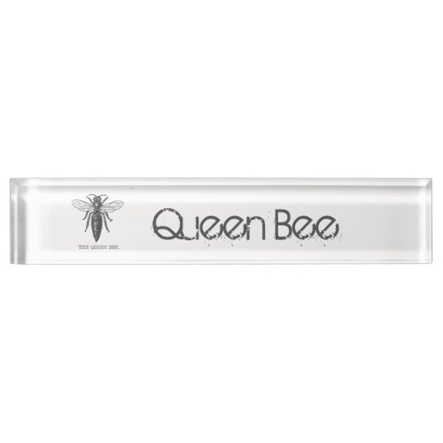 Queen Bee Bug Insect Bees Illustration Desk Name Plate