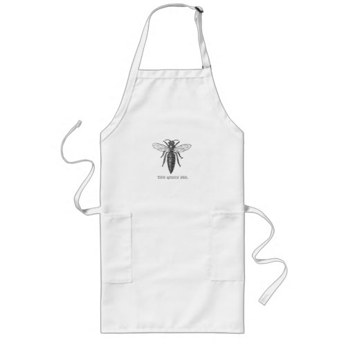 Queen Bee Bug Insect Bees Illustration Long Apron