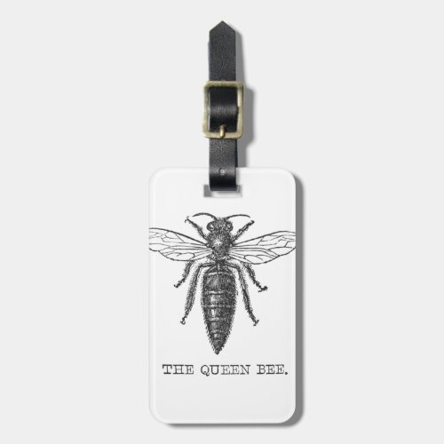 Queen Bee Bug Insect Bees Illustration Luggage Tag