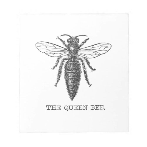 Queen Bee Bug Insect Bees Illustration Notepad