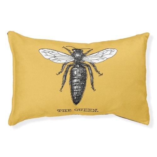 Queen Bee Bug Insect Bees Illustration Pet Bed