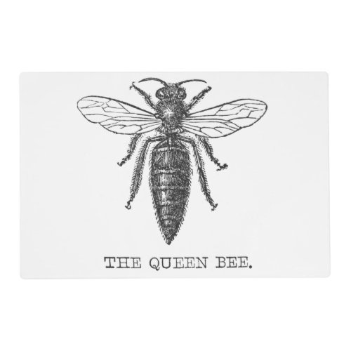 Queen Bee Bug Insect Bees Illustration Placemat