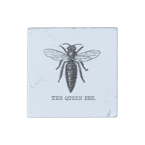 Queen Bee Bug Insect Bees Illustration Stone Magnet