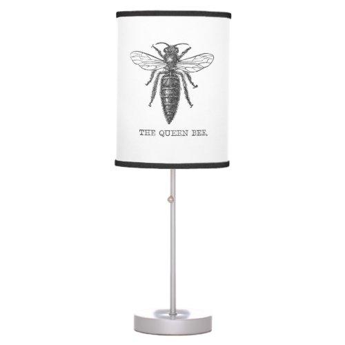 Queen Bee Bug Insect Bees Illustration Table Lamp