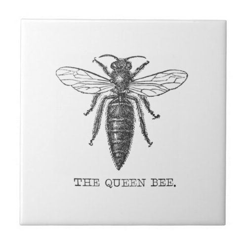Queen Bee Bug Insect Bees Illustration Tile