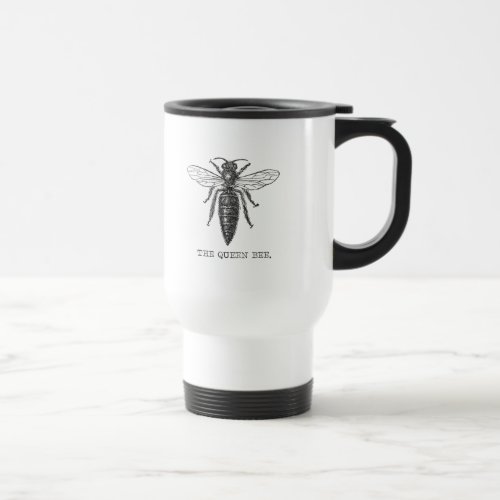 Queen Bee Bug Insect Bees Illustration Travel Mug