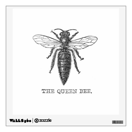 Queen Bee Bug Insect Bees Illustration Wall Sticker