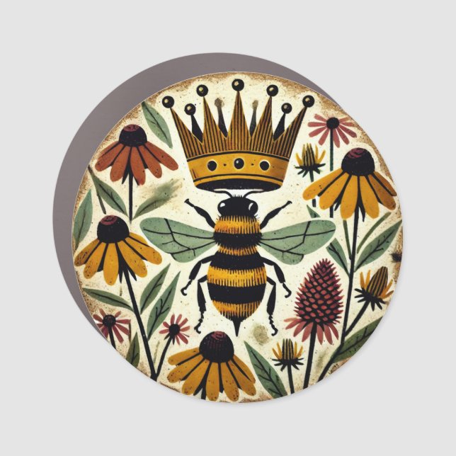 Queen Bee                                          Car Magnet (Front)