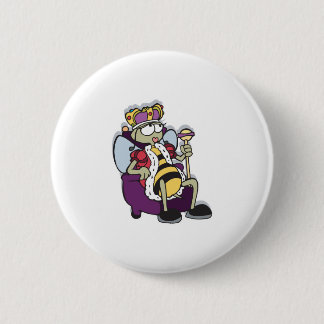 queen bee cartoon pinback button