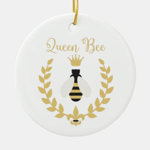 Queen Bee Ceramic Ornament