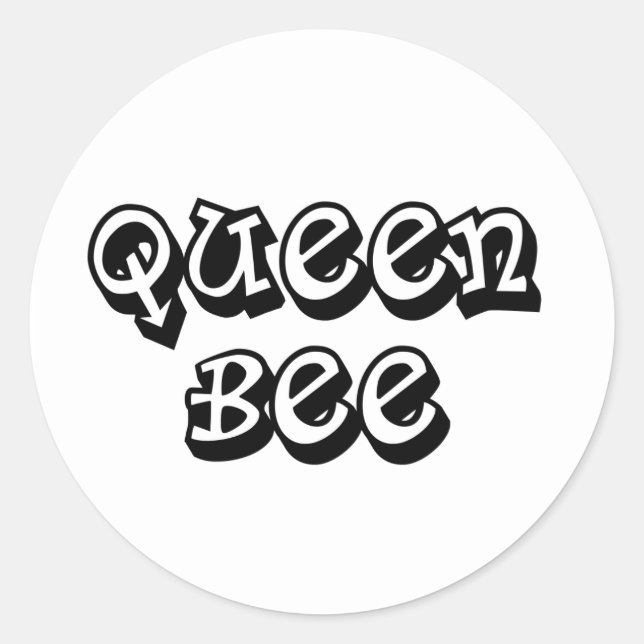 Queen Bee Classic Round Sticker (Front)