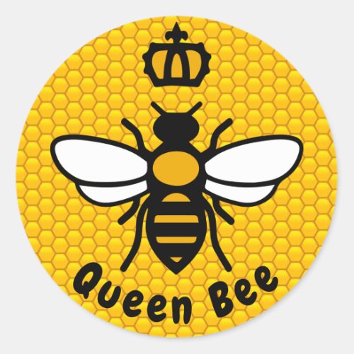 Queen Bee Classic Round Sticker