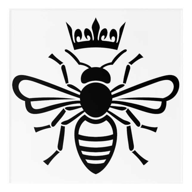 Queen Bee Crown Acrylic Wall Art (Front)
