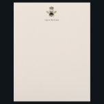 Queen Bee Crown Farm Apiary Honey Letterhead<br><div class="desc">Queen bee and crown cream colored business  letterhead for an apiary,  farm,  candle maker or soap maker,  or anyone selling products with honey in them.
For matching materials and products see the entire collection at:
https://www.zazzle.com/collections/bee_farm_apiary_beekeeper_products_top_seller-119519992256045846</div>