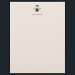 Queen Bee Crown Farm Apiary Honey Letterhead<br><div class="desc">Queen bee and crown cream colored business  letterhead for an apiary,  farm,  candle maker or soap maker,  or anyone selling products with honey in them.
For matching materials and products see the entire collection at:
https://www.zazzle.com/collections/bee_farm_apiary_beekeeper_products_top_seller-119519992256045846</div>