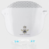 Queen Bee Crown Honeycomb Apiary Beekeeper Farm Face Shield (Front w/Glasses)