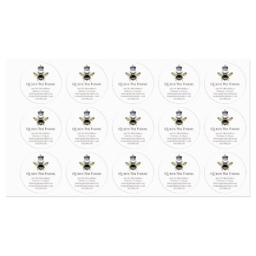 Queen Bee & Crown White Labels