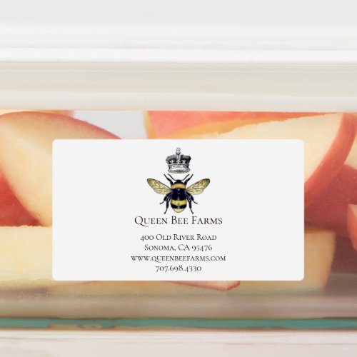Queen Bee Crown White Labels