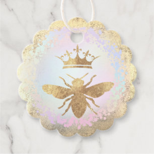 queen bee design favor tags