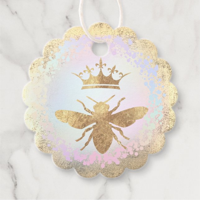queen bee design  favor tags (Front)