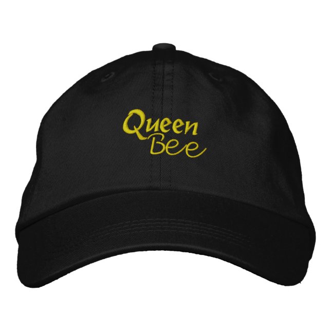 Queen Bee Embroidered Baseball Hat (Front)