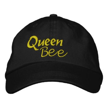 Queen Bee Embroidered Baseball Hat by sharonrhea at Zazzle