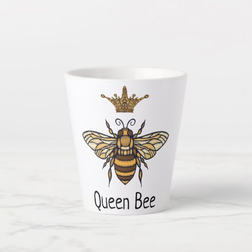 Queen Bee Fancy Crown Latte Mug