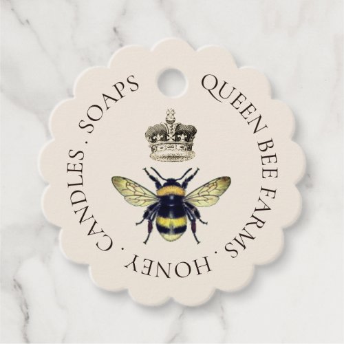 Queen Bee Farms Honey Products Favor Tags