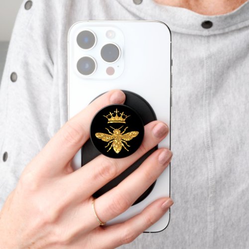 Queen Bee faux glitter design PopSocket