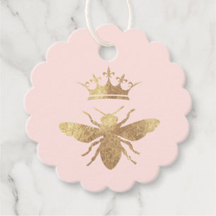 queen bee favor tags