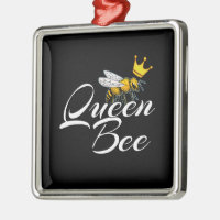 Queen Bee, Gift For Women, Bee Keeper Gifts Metal Ornament