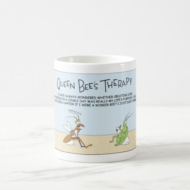 Queen Bee Goes to Therapy Coffee Mug (Center)