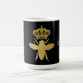 QUEEN BEE Gold Black and White Mug (Center)