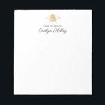 Queen Bee, Gold,  From the Desk of Personalized Notepad<br><div class="desc">This pretty notepad features a faux gold foil "Queen Bee" and your personalization.  Use the template form to add your text.</div>
