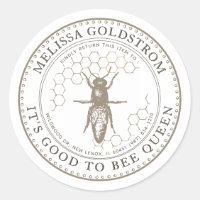Queen Bee Good to be Queen Beekeeper ID Sticker