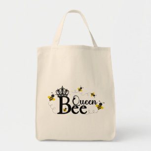 Queen Bee Grocery Tote, Honey Bee, Bumble Bee Tote Bag