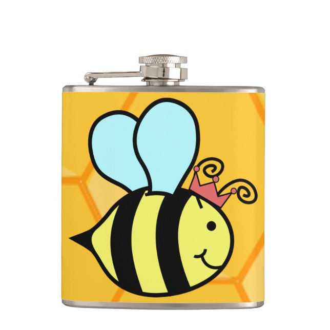 Queen Bee Hip Flask (Front)