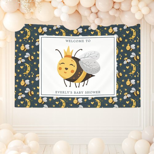 Queen Bee Honey Bee Cute Baby Shower Banner