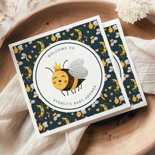 Queen Bee Honey Bee Cute Baby Shower Napkins (Creator Uploaded)