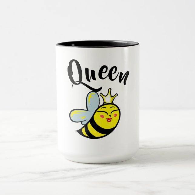 Queen Bee honey bee funny coffee Mug (Center)
