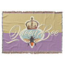 Queen Bee Honey Gold Throw Blanket