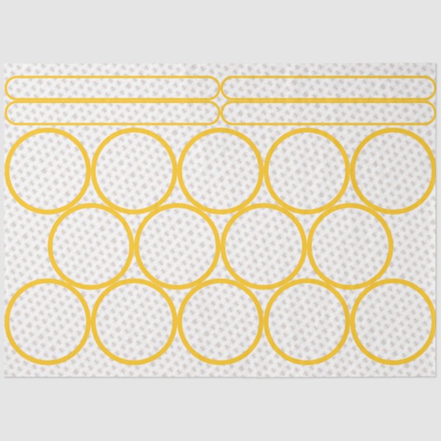 Queen Bee Honey Jar Lid Topper Tissue Paper (Front)