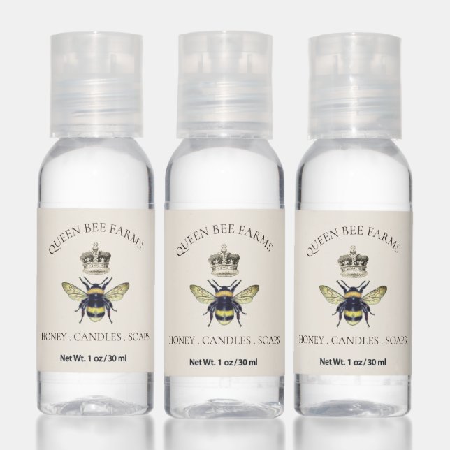 Queen Bee Honey Travel Bottle Set Hand Sanitizer (Set)
