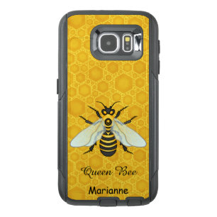 Queen Bee Honeybee Honeycomb Pretty   Add Name OtterBox Samsung Galaxy S6 Case