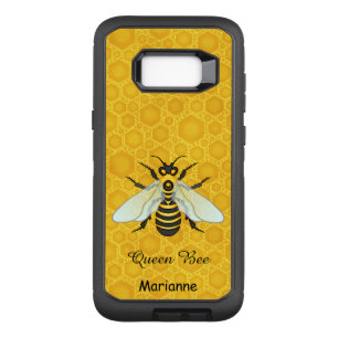 Queen Bee Honeybee Honeycomb Pretty   Add Name OtterBox Defender Samsung Galaxy S8+ Case
