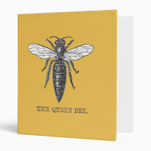 Queen Bee Illustration Bug Insect Binder