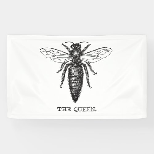 Queen Bee Illustration Classic Drawing Banner