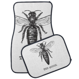 Queen Bee Illustration Classic Drawing Car Floor Mat