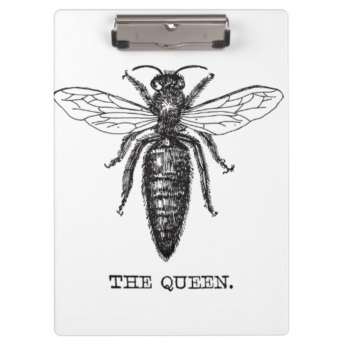 Queen Bee Illustration Classic Drawing Clipboard